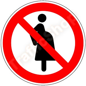 ISO 7010 Pictogram Verboden Voor Zwangere Vrouwen P042